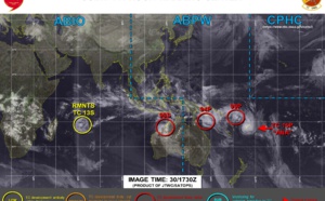 Southern Hemisphere: very busy: 5 systems being monitored! 30/15utc updates
