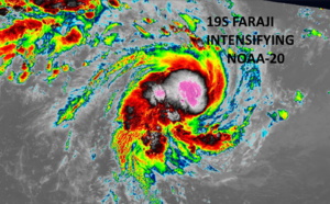 SOUTH INDIAN: 19S(FARAJI) is forecast to intensify to US/Category 3 by 72hours while remaining slow-moving