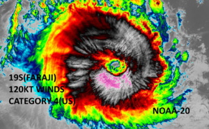 Category 4, 19S(FARAJI) annular -like cyclone has probably peaked, Invest 92P on the map, 08/09utc updates