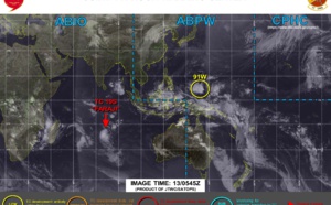 Western NPacific : Invest 91W on the map/South Indian: weakened 19S(FARAJI) fighting wind shear and drier air, 13/09utc updates