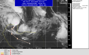 South Indian: 21S(GUAMBE) forecast to intensify to 80knots( Strong Category 1) by 48hours, 17/21utc update South Indian: 21S(GUAMBE) forecast to intensify to 80knots( Strong Category 1) by 48hours, 17/21utc update