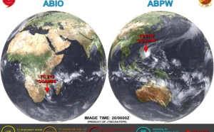 TD 01W(DUJUAN) 30Knots and  TC 21S(GUAMBE) 65Knots/CAT1. 20/02 09utc updates TD 01W(DUJUAN) 30Knots and  TC 21S(GUAMBE) 65Knots/CAT1. 20/02 09utc updates