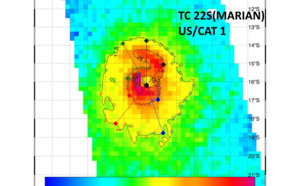 SOUTH INDIAN: Smap(Nasa) indicates 22S(MARIAN) is probably a strong CAT1(US). 27/15utc update SOUTH INDIAN: Smap(Nasa) indicates 22S(MARIAN) is probably a strong CAT1(US). 27/15utc update