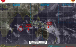 SHEM:busy time! 23P(NIRAN) set to reach US/Cat 4 by 24h/ 22S(MARIAN) still at 55knots/ Invest 90S up-graded to High, Invest 91S soon on the map, 04/03utc updates