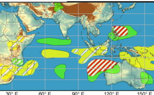 2 week cyclonic development potential: moderate chances for: South Indian, Northwest Australia and East of the Philippines, 09/1830utc update