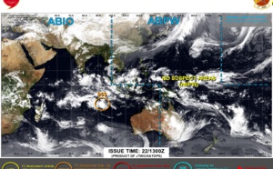 SOUTH INDIAN: Invest 95S up-graded to Medium for the next 24hours, 22/13utc update