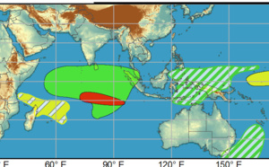 2 week cyclonic development potential: areas under watch for the South Indian and Northwest Australia, 23/1830utc update 