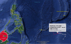 Western North Pacific: tropical cyclone formation alert(TCFA) issued for Invest 94W, 12/1130utc
