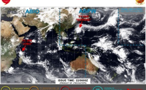 TY 02W(SURIGAE) still intense since the 16th, intensity on the decline though// 29S(JOBO): intensity has peaked near 55knots, small-sized system, 22/03utc update