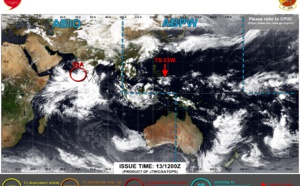 TD 03W making landfall over Mindanao and weakening// Tropical Cyclone Formation Alert issued for Invest 92A