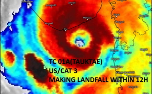 01A(TAUKTAE) still a dengerous US/Category 3 Cyclone is forecast to make landfall within 12hours near Jafrabad/Gujarat, 17/15utc update 01A(TAUKTAE) still a dengerous US/Category 3 Cyclone is forecast to make landfall within 12hours near Jafrabad/Gujarat, 17/15utc update