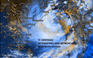 BAY OF BENGAL: TC 02B named YAAS, will be intensifying significantly next 48hours and is expected to make landfall over Northern Odisha shortly after 48h, 24/09utc update