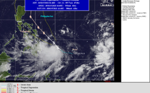 WNP: 04W is now analyzed as 50knot Tropical Storm, forecast to reach Typhoon intensity by 36hours, 31/03utc update