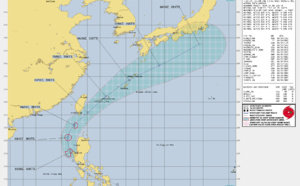 WNP: 04W (CHOI-wan) is back to Tropical Storm intensity, extended forecast track to include likely extra-tropical transition in 4/5 days 