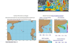 South China Sea: JTWC is now monitoring Invest 92W apprx 520km South of Hong Kong, 10/0830utc update