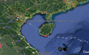 05W(KOGUMA) peaked over the Golf of Tonkin, now Southeast of Hanoi// Tropical Cyclone Formation Alert for Invest 92E, 12/21utc updates