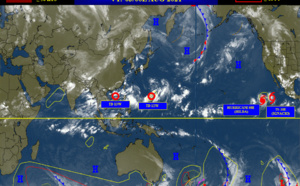 Pacific Ocean still active: several systems monitored both West and East of the dateline, 03/03utc updates