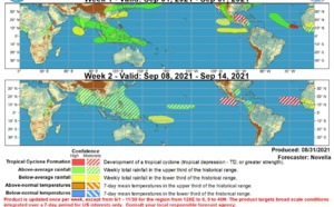 2 WEEK CYCLONIC DEVELOPMENT POTENTIAL: Atlantic and Eastern Pacific likely active, 01/09 update