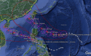 Western Pacific: 18W(CONSON) tracking over Southern Luzon,19W(CHANTHU) forecast to reach Super Typhoon intensity within 24hours,15E &amp; 12L(LARRY) updates,08/03utc 