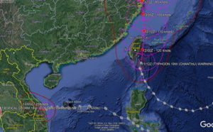Western Pacific: 18W(CONSON): landfall South of Dan Nang, 19W(CHANTHU) skirting Taiwan as a CAT 4 Typhoon, 11/15utc updates