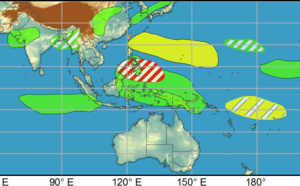 2 WEEK CYCLONIC DEVELOPMENT POTENTIAL:moderate chances of cyclone development near the Philippines next 2 weeks, 09/15 update