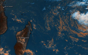 ILES SOEURS: Mardi 05 Octobre 2021: cartes de prévisions et animation satellite pour MAURICE et la RÉUNION