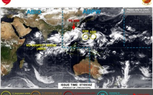 Western Pacific: Invest 92W is now TD 22W, 2 new disturbances over the Philippine Sea, 07/06utc