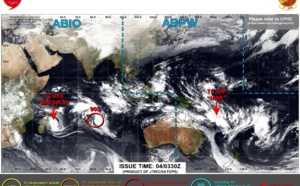 TC 08S(BATSIRAI): CAT 3 US slowly approaching Madagascar//Invest 90S: Tropical Cyclone Fomation Alert//TC 09: Final Warning,04/03utc