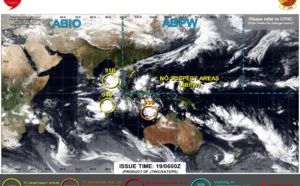 Indian Ocean: 3 Invest Areas: Invest 93S up-graded to Medium//Invest 91B over the BOB//Invest 94S: slow development expected,19/09utc