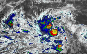 02W(MALAKAS) intensifying to Typhoon status by 36h: binary interaction with weaker 03W//Invest 96W and Subtropical 23P(FILI),09/09utc
