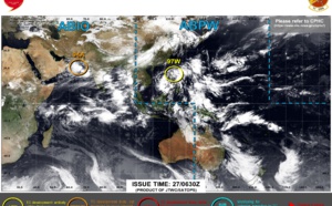 JTWC map: active after a while: Invest 94A and Invest 97W// TS 03E(ALICIA) and Invest 94L, 27/06utc