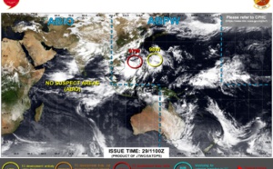 Invest 97W and Invest 98W: up-dates at 29/12utc