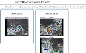 Invest 90W now on the map// TS 05E(DARBY) intensifying, 10/16utc update