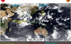 Invest 92W on the JTWC map, 23/06utc update