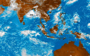 North India: after TC 03A, Invest 99B is another very rare August system//Invest 93W and Invest 96W, 18/03utc