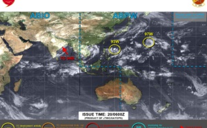 Western North Pacific: a couple of Invests//North Indian:TC 04B land-fall(exceptional in August)//TC 04L building a bit, 20/09utc 
