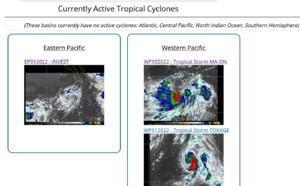 Western North Pacific: TS 10W(MA-ON) and TS 11W(TOKAGE), 22/09utc