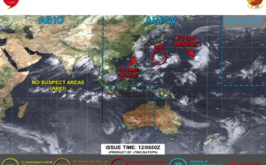Typhoon 14W(MUIFA) slowly approaching China//TS 15W(MERBOK): to peak at CAT 2 by 72h//Invest 92W: TCFA// 1209utc