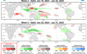 Invest 97W//Invest 96S// 3 week GTHO maps// 10 day ECMWF storm tracks// 1106utc