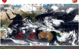 TC 13S(DINGANI) to peak at 70knots/CAT 1 US by 36h//TC 11S(FREDDY) to reach CAT 3 US by 36h//12P(GABRIELLE) subtropical//1109utc