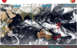 TC 16P(KEVIN) CAT 1 US intensifying tracking near Port Vila //TC 15P(JUDY) becoming subtropical by 24h//Rmnts TC 11S(FREDDY)//0221utc