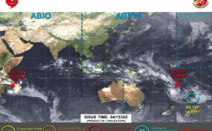 TC 16P(KEVIN) CAT 4 US rapidly weakening next 24h//TC 11S(FREDDY) new lease of life up to CAT 1 US by 36h//SS 15P(JUDY)//0415utc