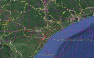 CAT 2 US 11S(FREDDY)immediate landfall near Quelimane tracking toward MALAWI forecast clockwise u-turn by 48h//Invest 99P: TCFA re-issued//1115utc 