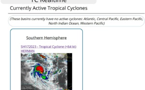TC 17S(HERMAN) forecast to peak within 24hours// 3 week GTHO maps// 2915utc