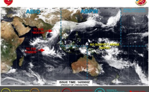 Super Cyclone 01B(MOCHA) peaked at 150kt/CAT 5 US landfall close to SITTWE//TC 19S(FABIEN) rapid intensification next 48h likely//1409utc Super Cyclone 01B(MOCHA) peaked at 150kt/CAT 5 US landfall close to SITTWE//TC 19S(FABIEN) rapid intensification next 48h likely//1409utc
