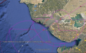 TC 02A(BIPARJOY) making landfall close to the PAKISTAN/INDIA border shortly after 12hours//1509utc