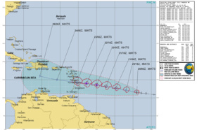 TS 03L(BRET) forecast to reach CAT 1 US by 48h approaching the Lesser Antilles//Invest 93L//02A(BIPARJOY) over-land remnants//2009UTC TS 03L(BRET) forecast to reach CAT 1 US by 48h approaching the Lesser Antilles//Invest 93L//02A(BIPARJOY) over-land remnants//2009UTC