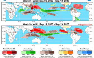 TY 09W(SAOLA) skirting Hong Kong within 24h//TY 10W(HAIKUI) to strike TAIWAN after 48h//TS 11W(KIROGI)//3 week GTHO maps//0103utc 