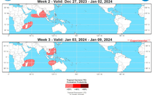 Remnants of TS 18W(JELAWAT)// Invest 94P// 3 Week Tropical Cyclone Formation Probability// 2015utc