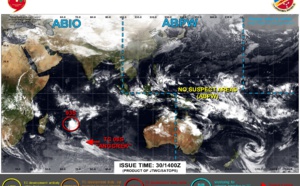 TCFA for INVEST 93S// TC 06S(ANGGREK) becoming ET after peak intensity at CAT 4 US// INVEST 93W// 3015utc